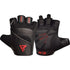 RDX S2 BLACK LEATHER WEIGHT LIFTING GLOVES-8